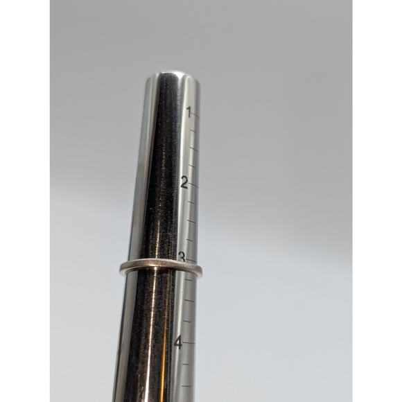 925 Sterling Silver Pink Glass Heart Solitaire Ring Size 3 - Picture 5 of 5